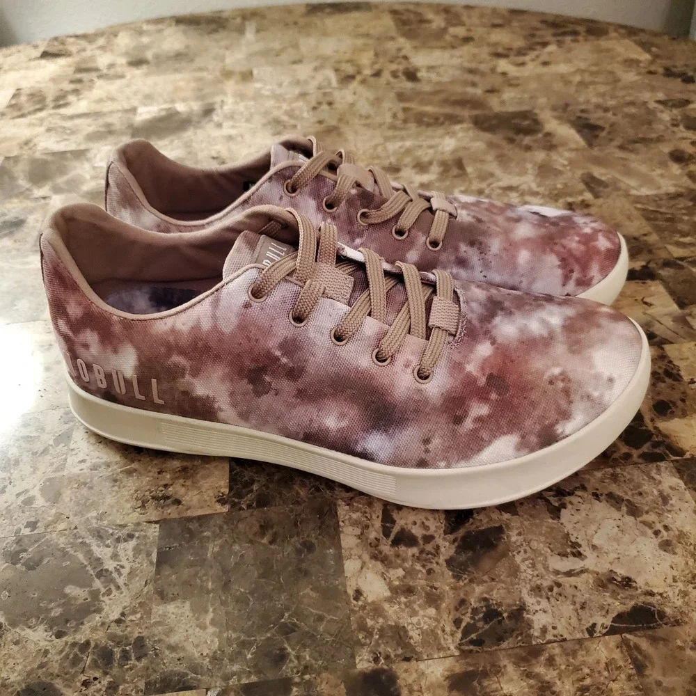 Nobull Canvas Trainer Women 9 Men 7.5 Earth Tone Tie Dye Active Gym Work Out‎
